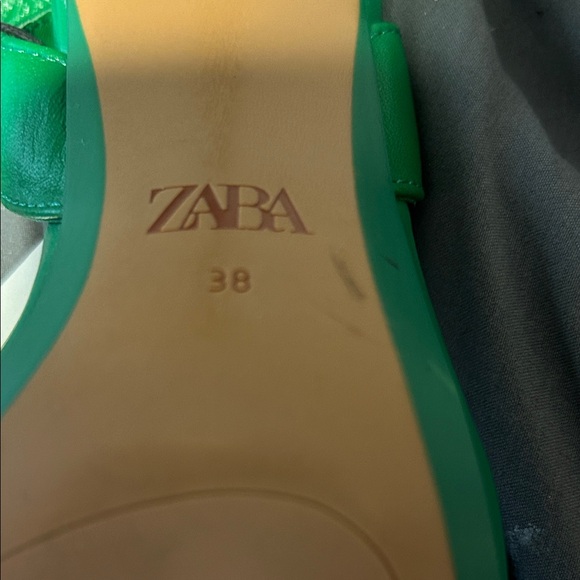 Zara Vibrant Green Strappy Sandals - Picture 8 of 10